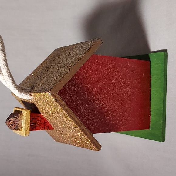 Christmas Ornaments Set of Three Bird House Reindeer Green Frog - Picture 5 of 10